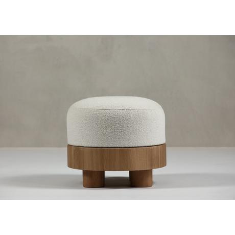 Gizmo tölgyfa kárpitozott puff - lavintagehome.hu