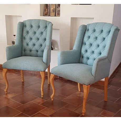 Birmingham kárpitozott tölgyfa karfás szék - lavintagehome.hu