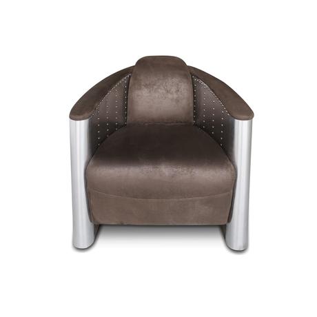 Aero-Konstanz kárpitozott aluminum fotel - lavintagehome.hu