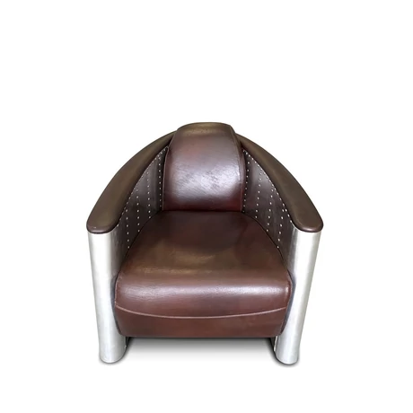 Aero-Konstanz aluminum bőrfotel - lavintagehome.hu