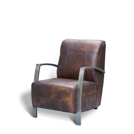Como bőrfotel acél lábbal - lavintagehome.hu