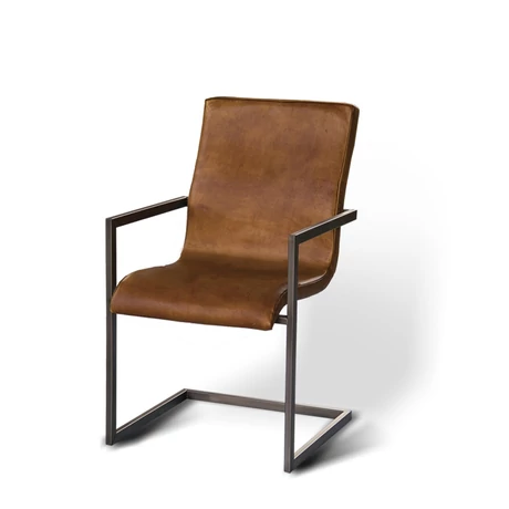 Straight fémvázas bőr étkezőszék - lavintagehome.hu