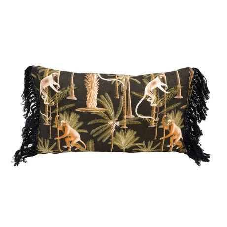 Barbados Anthracite design díszpárna hosszúkás - lavintagehome.hu