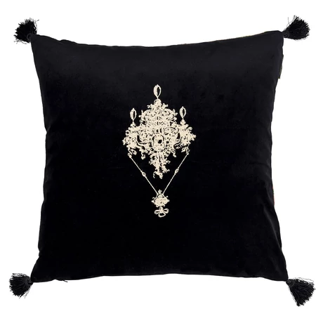 Gemme bársony design díszpárna hímzett - lavintagehome.hu