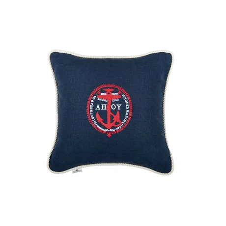 AHOY! design díszpárna hímzett - lavintagehome.hu