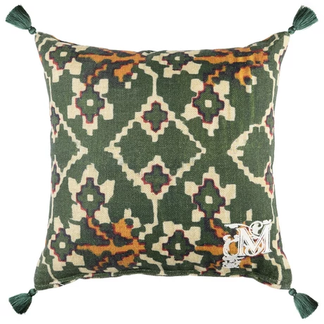 Zöld design díszpárna - lavintagehome.hu