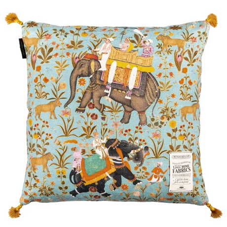 Hindustan Aquamarine design díszpárna - lavintagehome.hu