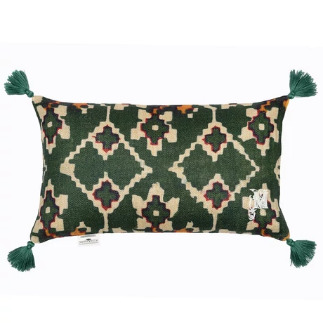 Zöld design díszpárna hosszúkás - lavintagehome.hu
