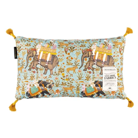 Hindustan Aquamarine design díszpárna hosszúkás - lavintagehome.hu