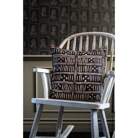 Bogolanfini design díszpárna - lavintagehome.hu