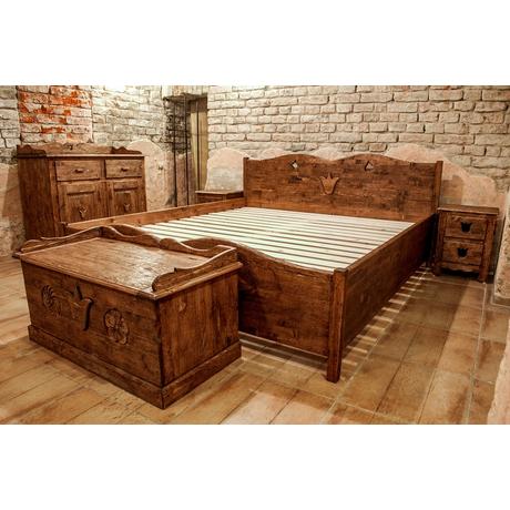 Rusztikus komplett fenyőfa hálószoba bútor - lavintagehome.hu