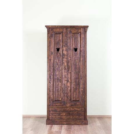 Rusztikus fenyőfa ruhásszekrény - lavintagehome.hu