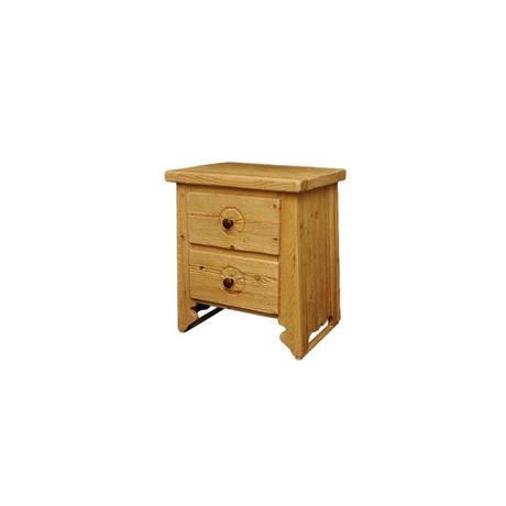 Rusztikus fenyőfa A-vonalú éjjeliszekrény - lavintagehome.hu
