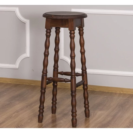 Fenyőfa bárszék esztergált lábak, kerek ülőlap - lavintagehome.hu