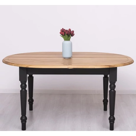 Ovális tölgy asztal fenyőlábbal bővíthető 3 méretben-lavintagehome.hu