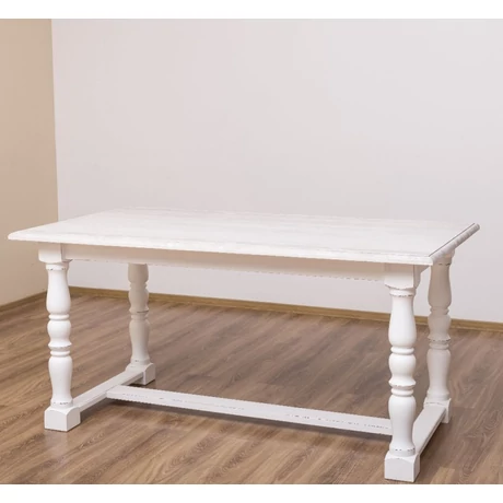 Fenyőfa étkezőasztal faragott lábbal - lavintagehome.hu