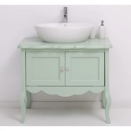 Fenyő fürdőszoba szekrény 2 ajtós, barokkos lábakkal-lavintagehome.hu