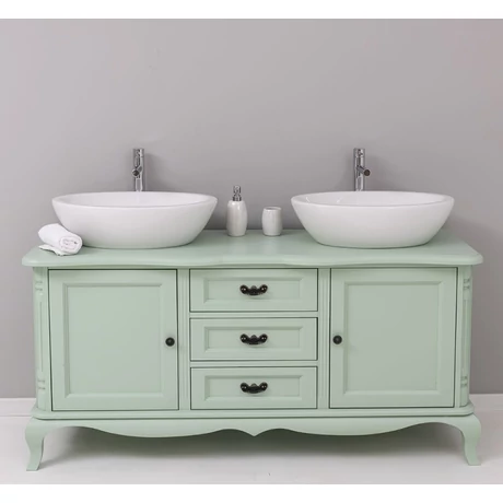 Shabby Chic fenyő fürdőszoba szekrény  3fiók, 2ajtó-lavintagehome.hu