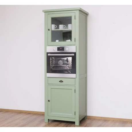 Beépített sütőhöz fenyőfa konyhaszekrény 2 ajtós - lavintagehome.hu