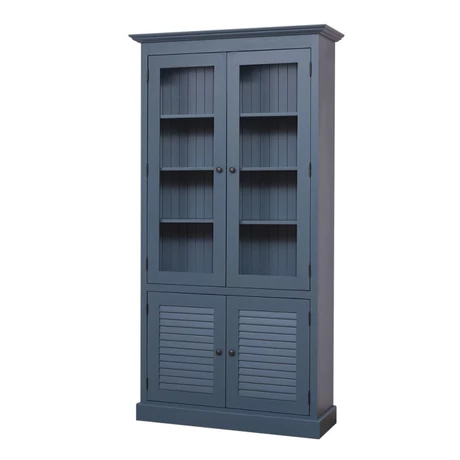 Fenyőfa szekrény lamellás ajtókkal - lavintagehome.hu