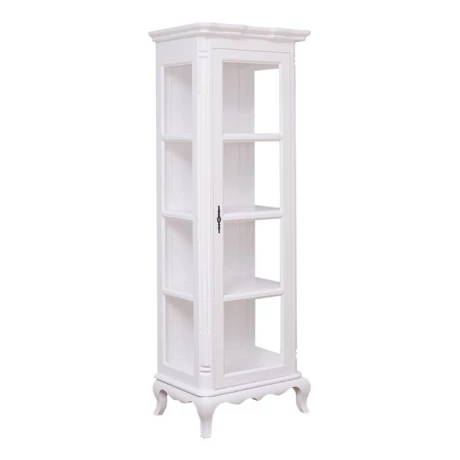 Shabby Chic fenyőfa üvegajtós vitrin - lavintagehome.hu