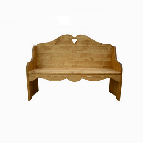 Rusztikus kétszemélyes fenyőfa ülőpad  - lavintagehome.hu