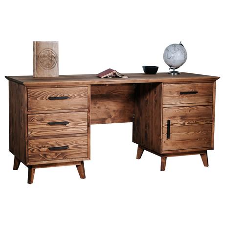 Nostalgia rusztikus fenyőfa íróasztal - lavintagehome.hu