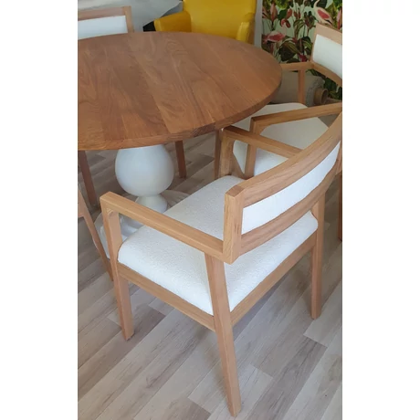 Ivy karfás tölgyfa étkezőszék 4db fehér - lavintagehome.hu