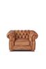 Chesterfield bőrfotel tölgyfa lábbal - lavintagehome.hu