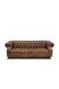 Chesterfield bőr kanapé tölgyfa lábbal 240 cm - lavintagehome.hu