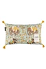 Hindustan Aquamarine design díszpárna hosszúkás - lavintagehome.hu