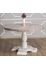 Kerek fenyőfa étkezőasztal faragott lábbal 130cm - lavintagehome.hu